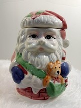 Vintage World Bazaar Ceramic Miniature Santa Claus Hand-Painted Cookie Jar - £17.99 GBP
