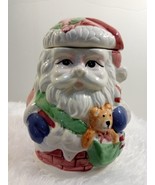 Vintage World Bazaar Ceramic Miniature Santa Claus Hand-Painted Cookie Jar - $22.77