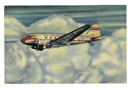 Mid Continent Airlines Postcard DC-3 In Flight Braniff  - £7.79 GBP
