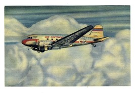 Mid Continent Airlines Postcard DC-3 In Flight Braniff  - £7.78 GBP