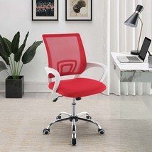 Anaheim Red Upholstered Adjustable Home Office Desk Chair - $140.99