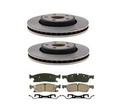 NEW OEM MOPAR 2 FRONT ROTORS &amp;WAGNER CERAMIC BRAKE PADS GRAND CHEROKE 20... - $186.96