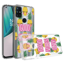 for Oneplus Nord N10 5G Design Transparent Bumper Hybrid Case Cover Good Vibes O - £6.60 GBP