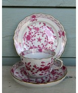 3pc Coffee or Tea Cup Set Meissen Indian Flowers - $246.05