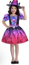 Unicorn Witch Halloween Dress Costume Girls Sz 6-6X Dress Hat Purple Pin... - $29.70