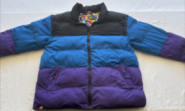 LEGO x Target Men&#39;s Puffer Jacket Coat Black/Blue/Purple  Sz M Adjustabl... - $32.40