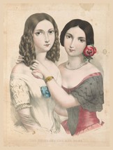 14317.Decoration Poster print.Home Room wall art design.Victorian sisters.Roses - £12.83 GBP+