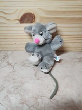 Acme Mouse Vintage Plush 7&quot; Gray with Pink Nose  - £7.77 GBP