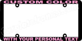 Light Pink Lettering Thin Style Custom Personalized Color License Plate Frame - £6.27 GBP