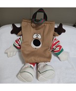 Vintage 80s Reindeer Dooffles Plush Tote Bag Christmas - $43.56