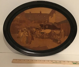 Vintage Swiss Made Wood Picture Marquetry By F Peter - Trauffer , Luzern - $470.40