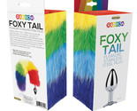 Rainbow Foxy Tail Fur Tail With Stainless Steel B*tt Plug - £40.71 GBP