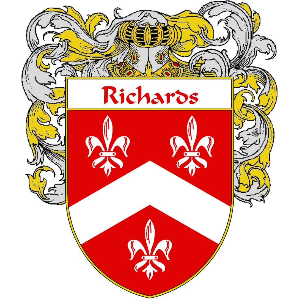 Richards Family Crest / Coat of Arms JPG and PDF - Instant Download - $2.90