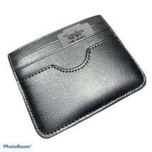Neiman Marcus Crosshatched Leather Slim Card Case/Wallet.Metallic Silver... - $26.18