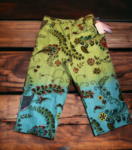 NWT Half Moon Bay Floral patterned  Green Blue Ombre wide leg pants SIZE 16 - £31.29 GBP