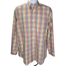 Orvis Signature Collection Dress Shirt Mens L Plaid Long Sleeve Button Front - £20.24 GBP