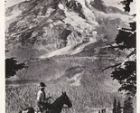 RPPC Mount Rainier National Park - View From Plummer Peak - Man on Horse... - £5.77 GBP