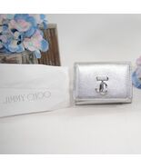 Jimmy Choo Silver Leather Trifold Compact Wallet NWT - $321.26