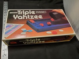 Vintage Deluxe Triple Yahtzee 1978 Dice Game Complete by E.S Lowe - £6.68 GBP
