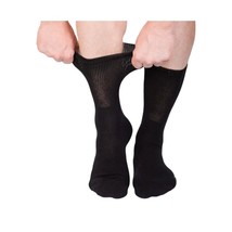 Pressure Free Socks  Diabetic Crew Socks - Black - Large - £6.28 GBP