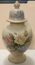 &quot;COR&quot; VICTORIAN GARDENS/VICTORIAN ROSE. URN WITH HAND PAINTED ROSES. CEN... - $29.36