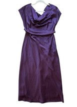 Banana Republic Purple Silk Cowl Neck Dress Whimsigoth Vamp Ethereal Y2K... - $64.99