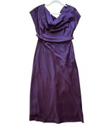 Banana Republic Purple Silk Cowl Neck Dress Whimsigoth Vamp Ethereal Y2K... - $1,201.31 MXN