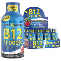 Grade A Quality™ B12 Mixed Berry Energy Shot (12-pack) - £15.69 GBP