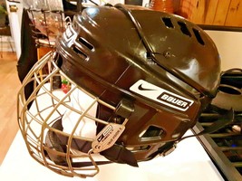 Bauer Ice Hockey Helmet Size 6 1/2 &quot; - 7 1/8&quot; NBH1500S With Face Mask EX... - £31.47 GBP
