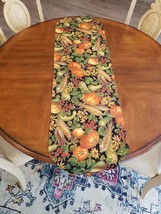 Handmade Table Runner Fall Leaves Autumn Harvest Thanksgiving 14&quot; x 55&quot; - £7.96 GBP