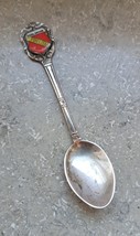Vintage Karlsruhe Germany Souvenir Spoon 800 Silver ANTIKO Enamel Coat o... - $27.77