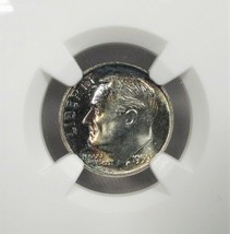 1959-P Low Pop Silver Roosevelt Dime NGC MS67 FT Toned Coin AJ147 - £348.95 GBP