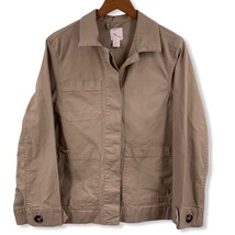 H&amp;M Tan Button Front Shirt Jacket Size 4 - £11.23 GBP