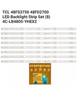 TCL 48FS3750 48FD2700  Backlight Strip Set 8 4C-LB4805-YHEX2 - $426.10 MXN