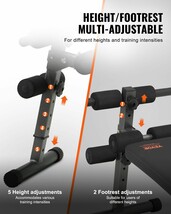 VEVOR Sit Up Bench Folding Curved Ab Bench 5 Adjustable Height 500 LBS C... - $2,551.39 MXN