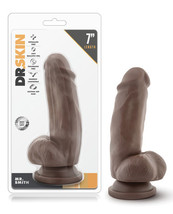 Blush Dr. Skin Mr. Smith 7&quot; Dildo W/suction Cup - Chocolate - £20.35 GBP