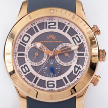 Porsamo Bleu Etienne Quartz Chronograph Watch w/ Gray Silicone Band - $285.85