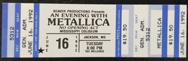 METALLICA - VINTAGE JUNE 16, 1992 JACKSON, MISSISSIPPI MINT WHOLE CONCER... - $30.00