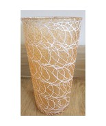 1960&#39;s MCM Light Amber Spaghetti String Rubber Coated Shat-R-Pruf Glass ... - £6.74 GBP