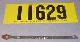 Wisconsin Deer Hunting 1969 Back Tag with Matching Leg Tag Unused - £12.51 GBP