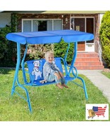 Porch Swings Outdoor Kids Patio Swing Bench With Canopy 2 Seats - £122.81 GBP