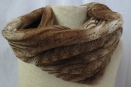 Cowl Infinity scarf neck warmer Faux Fur Animal Print NWT - £15.95 GBP