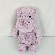 Jellycat Bashful Hippo Plush Purple Lavendar Baby Lovey Doll 12&quot; - £9.38 GBP