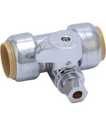 SharkBite 3/4 x 3/4 x 1/4 Inch Compression Tee Stop Valve, Push to Conne... - $648.73 MXN