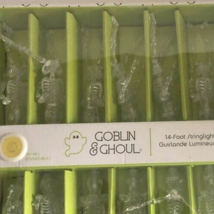 Goblin &amp; Ghoul 5&quot; Skeletons String Lights 14&#39; Long Battery-Operated Spooky Scary - £37.77 GBP