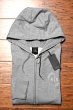 Armani Exchange A/X $150 Men&#39;s Full Zip Med Gray Fleece Cotton Hoodie Ja... - $1,208.76 MXN