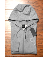 Armani Exchange A/X $150 Men&#39;s Full Zip Med Gray Fleece Cotton Hoodie Ja... - $1,212.58 MXN