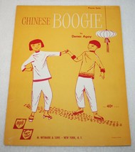 Vintage 1958 Chinese Boogie On The Black Keys Sheet Music Denes Agay Piano - £19.56 GBP