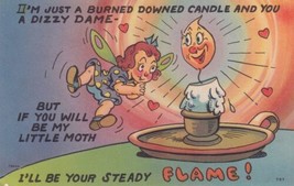 I&#39;m Just A Burned Downed Candle And You A Dizzy Dame Little Moth Postcard E04 - £2.40 GBP