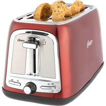 Oster - Long Slot Four Slice Toaster, 1500W, Red - £61.52 GBP